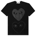 Double Hearts T-Shirt - Black/Black