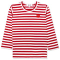Kid's Striped L/S T-Shirt - Red/White