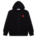 Women's Stacked Heart Hooded Sweatshirt - Black
