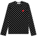 Women's Polka Dot L/S T-Shirt - Black