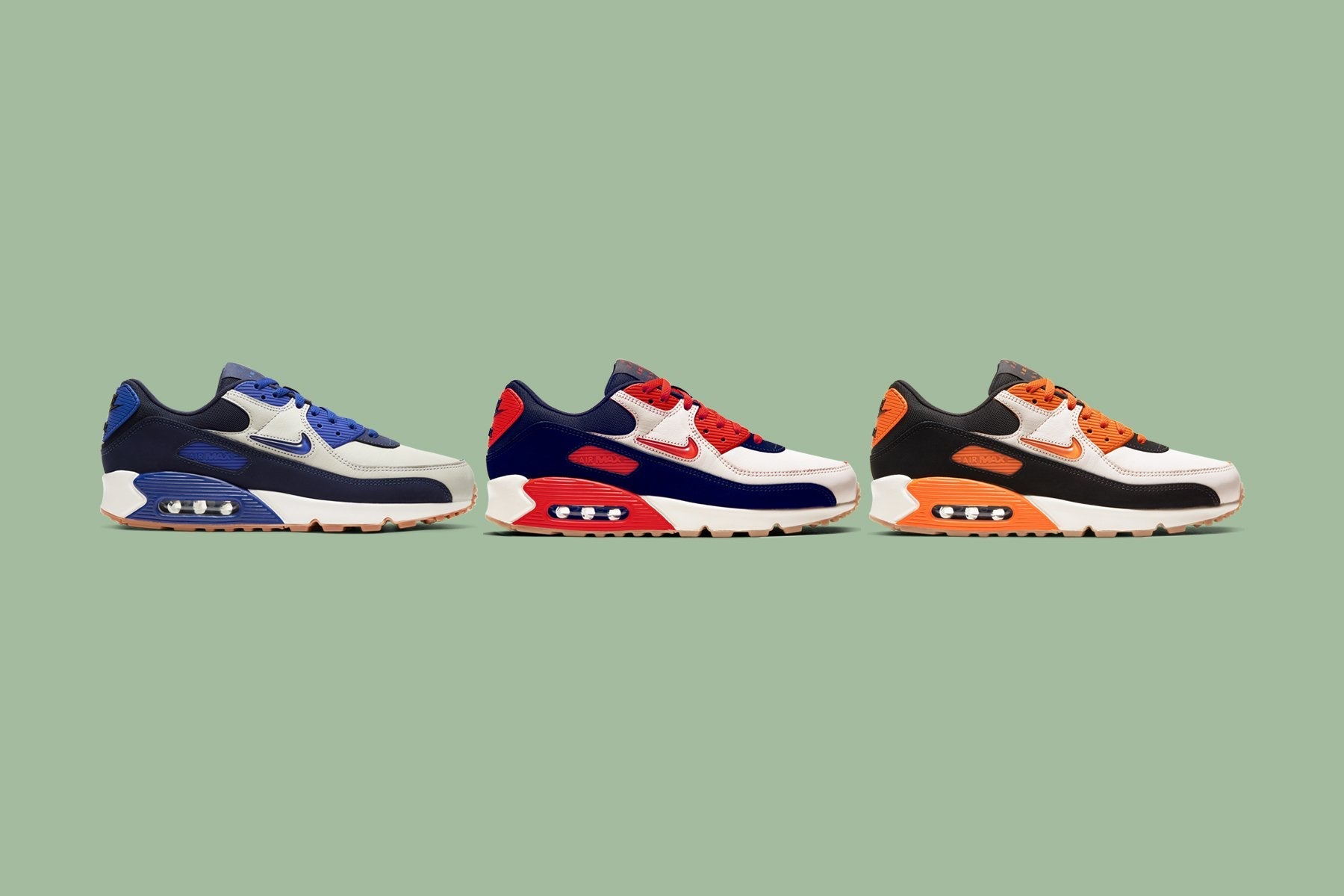 Air Max 90 Premium "Home & Away" - Sail/Safety Orange/Black/Gum Medium Brown