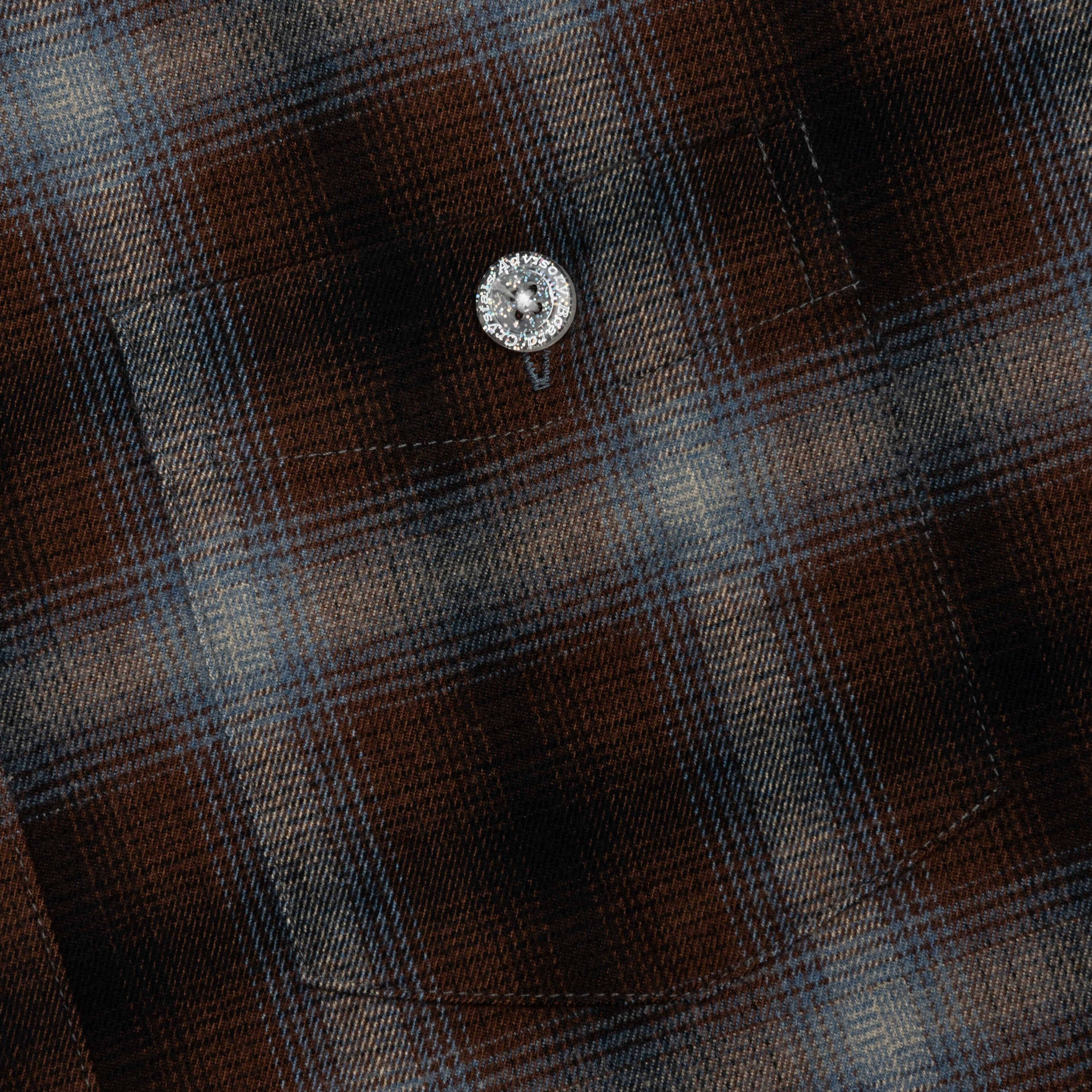 Abc. Flannel Plaid Puffer Quilted Jacket - Blue